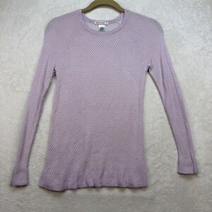Marine Layer Knit Sweater Womens Small Purple Crewneck Lightweight Top
